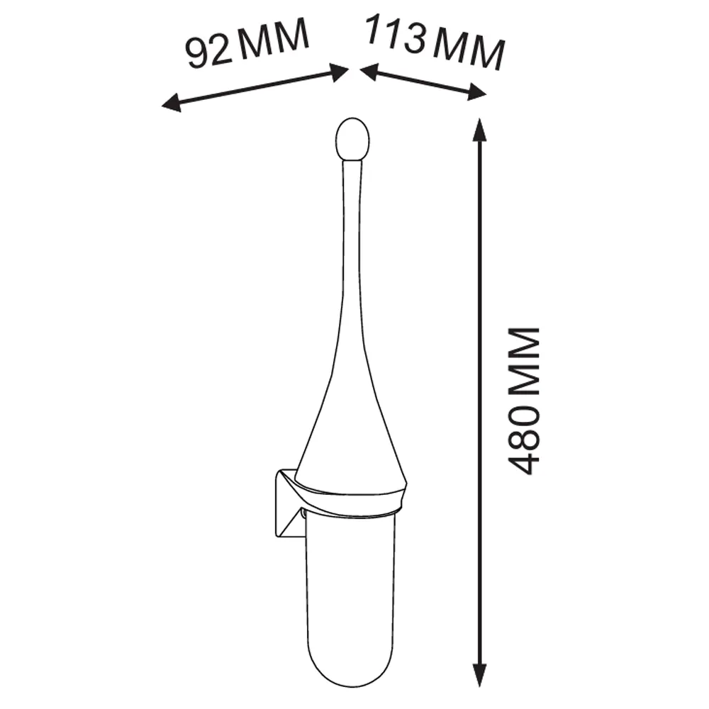 Clear+ WC kefe szett, fali